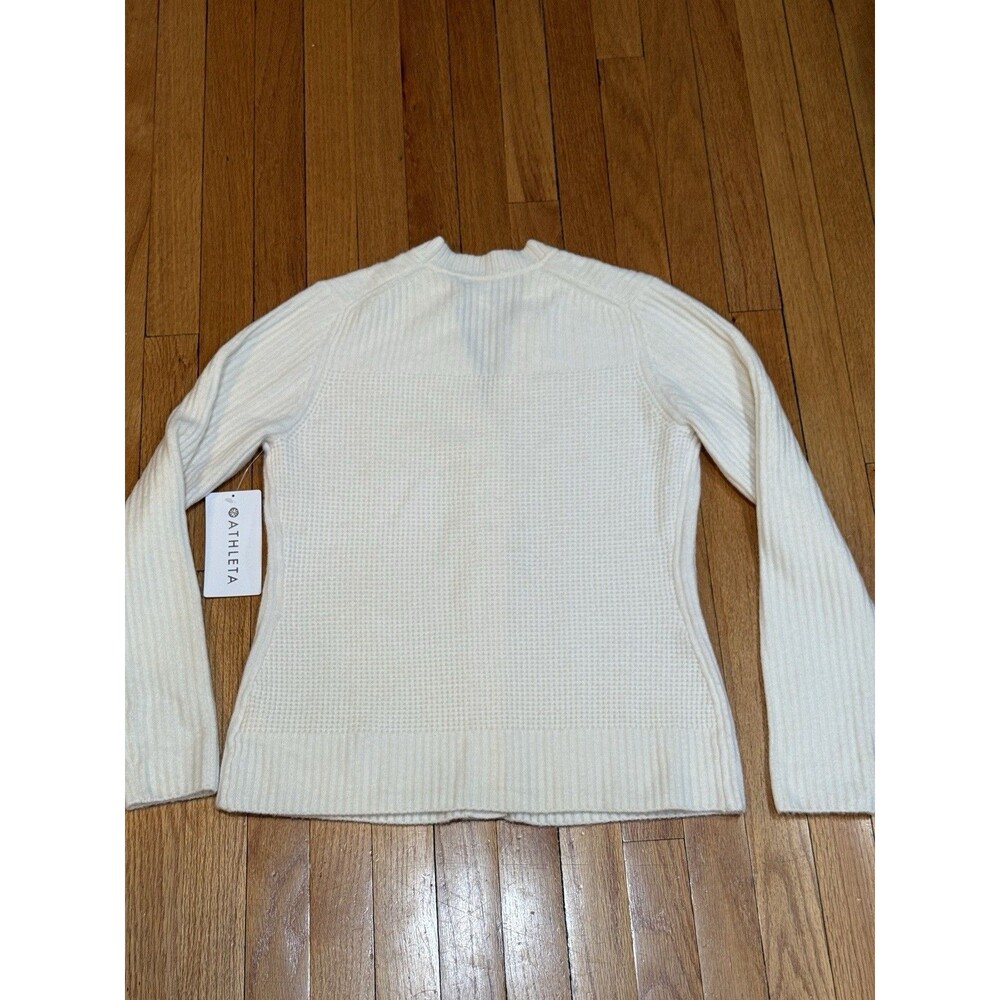 Athleta Womens Layover Cardigan Size M Wool Blend Cream V Neck Cream NEW W TAG - Picture 12 of 16